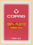 Карты 100% Пластиковые COPAG (красные, джамбо индекс)