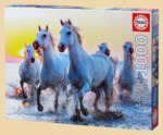 Пазл Белые лошади на закате (1000 элементов)