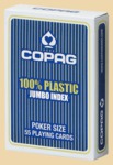 Карты 100% Пластиковые COPAG (синие, джамбо индекс)